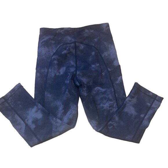 Athleta Ultimate Stash Pocket Printed Capri Leggings S - Black/Gray - Picture 3 of 4
